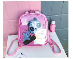 Acheter Sac à dos transparent chat kawaii - TransparenceSac.com