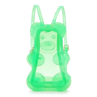 Sac à dos transparent ourson mode - modèle light green - TransparenceSac.com
