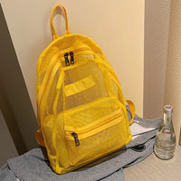 Sac à dos transparent rouge mode - modèle yellow - TransparenceSac.com