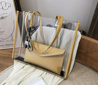 Sac shopping transparent chic et moderne - modèle Yellow - TransparenceSac.com