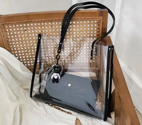 Sac shopping transparent chic et moderne - modèle Black - TransparenceSac.com