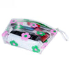 Trousse transparente fleurs colorées