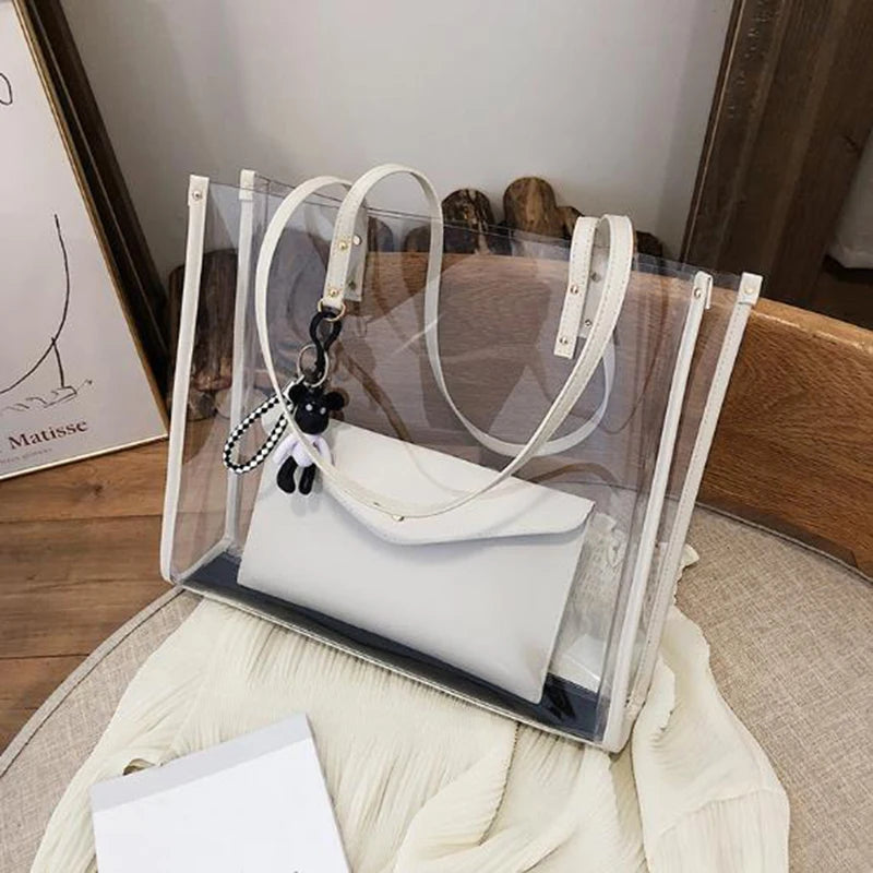 Sac shopping transparent chic et moderne