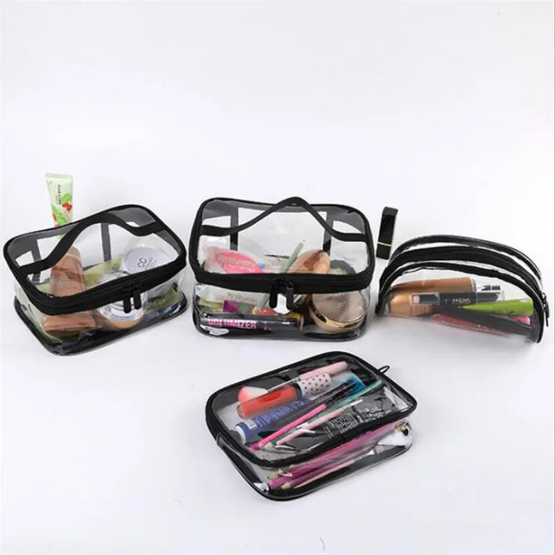 Trousse maquillage transparente multi-usages élégante