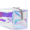 Trousse de maquillage iridescente transparente