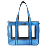 Sac à main transparent bleu tendance