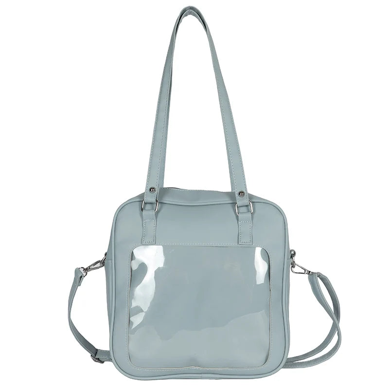 Sac bandoulière transparent tendance violette