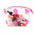 Trousse transparente fleurs colorées - modèle H / 23X5X16cm - TransparenceSac.com