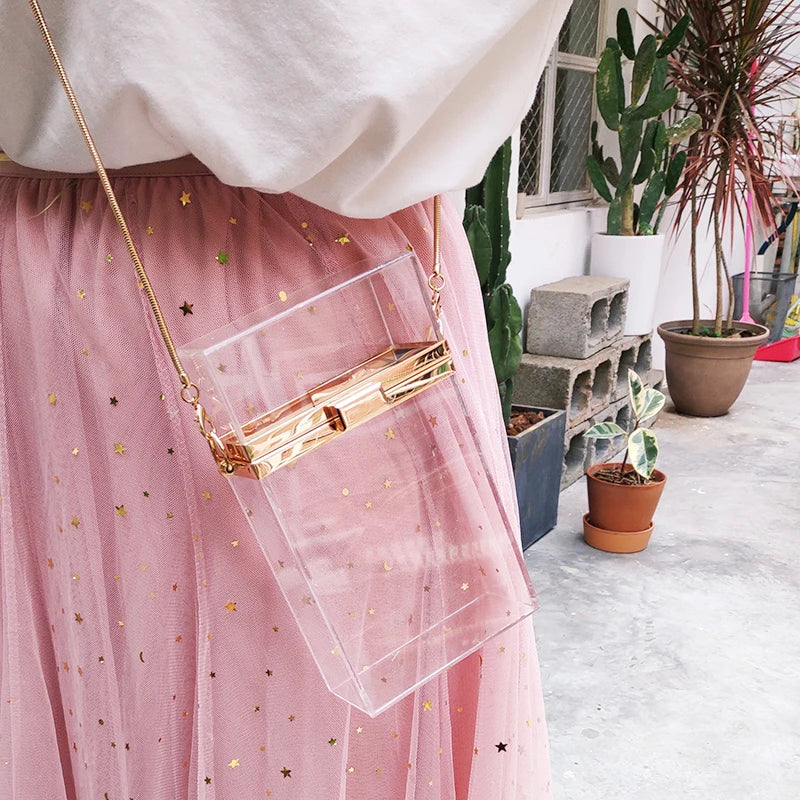Sac bandoulière transparent tendance mujer