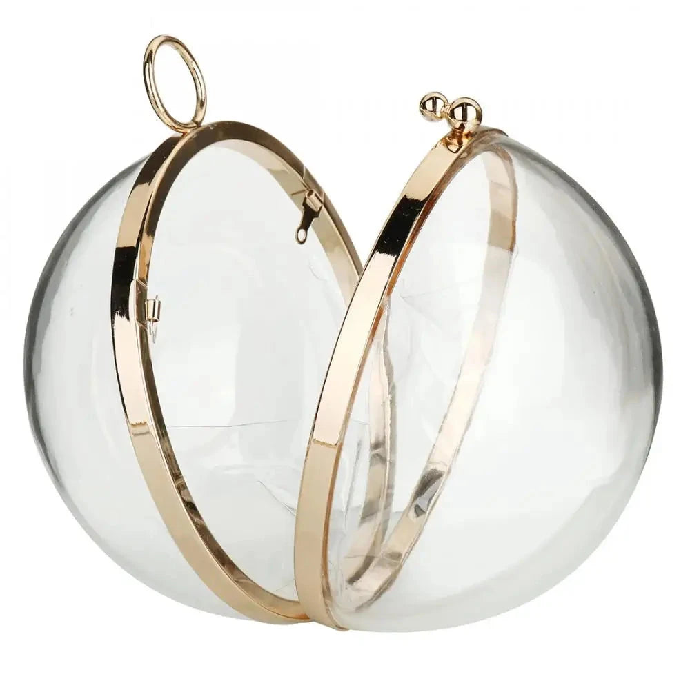 Sac bandoulière rond transparent chic