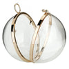 Sac bandoulière rond transparent chic