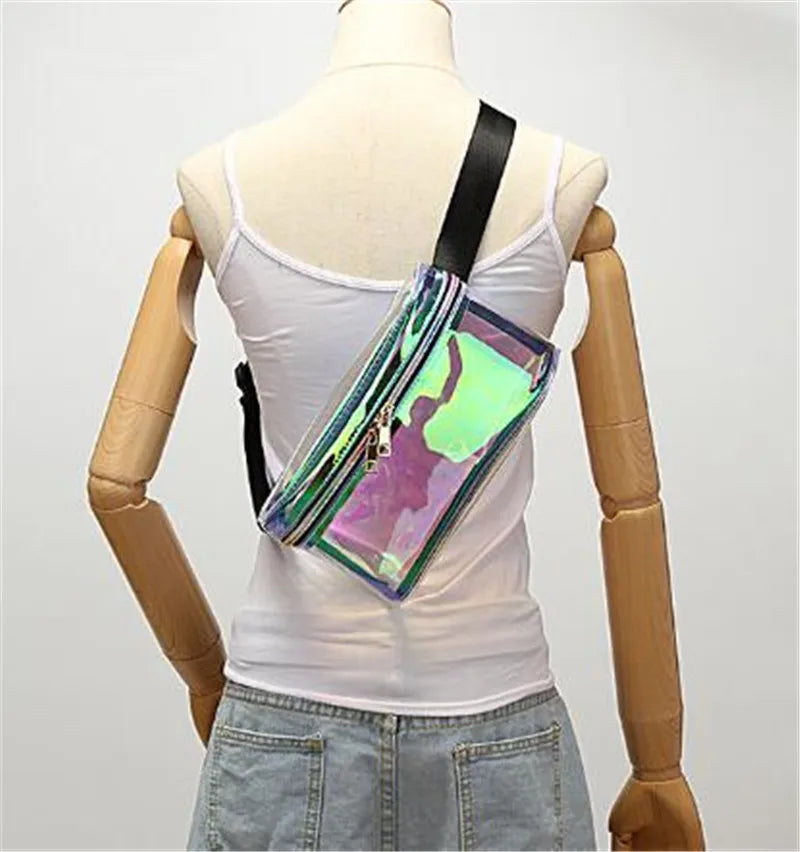 Banane transparente irisée mode pratique