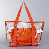Sac à Main Transparent Chic - modèle Orange / (20cm-30cm) - TransparenceSac.com