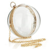 Sac bandoulière rond transparent chic
