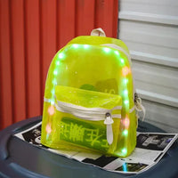 Sac à dos lumineux transparent mode - modèle light yellow - TransparenceSac.com