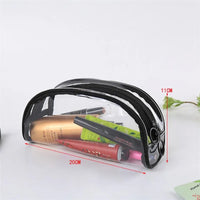 Trousse maquillage transparente multi-usages élégante - modèle Semicircle - TransparenceSac.com