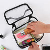 Trousse maquillage transparente multi-usages élégante