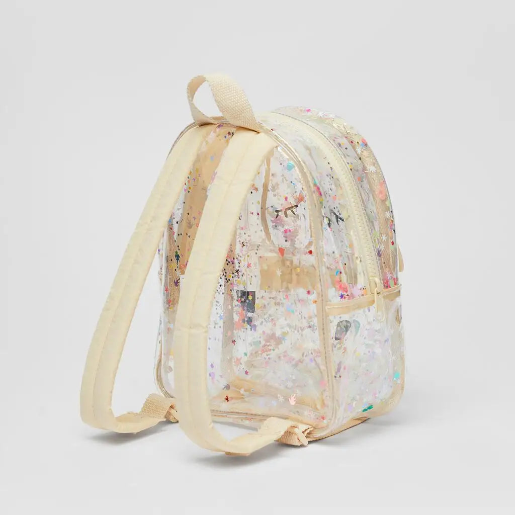 Sac à dos transparent paillettes enfant