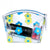Trousse transparente fleurs colorées - modèle G / 23X5X16cm - TransparenceSac.com