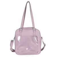 Sac bandoulière transparent tendance violette