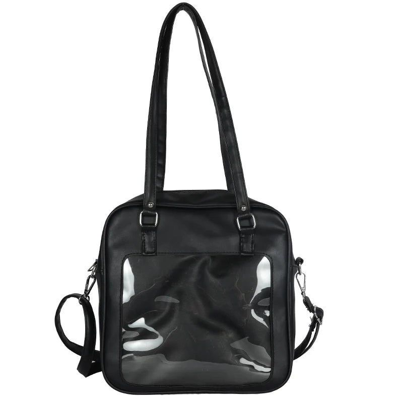 Sac bandoulière transparent tendance violette