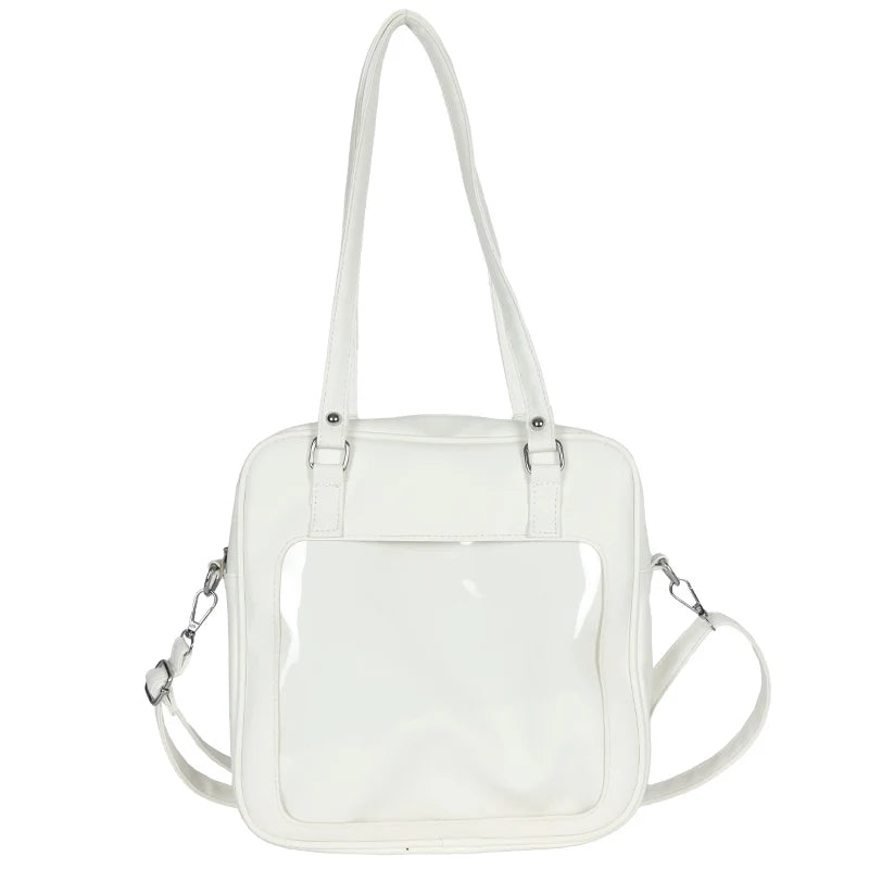 Sac bandoulière transparent tendance violette