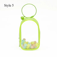 Pochette transparente design vert pastel - modèle style 5 - TransparenceSac.com