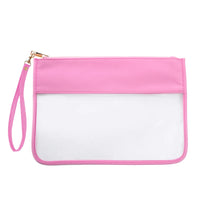 Pochette transparente mode soirée élégante - modèle Fuchsia - TransparenceSac.com