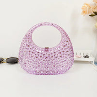 Sac transparent rose étincelant chic - modèle Purple - TransparenceSac.com