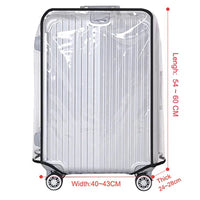 Protection valise transparente premium grande capacité - modèle 24 inch - TransparenceSac.com