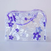 Trousse transparente à pois violets - modèle purple 1 - TransparenceSac.com