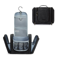 Trousse de voyage pratique suspendue - modèle Canvas Black / L - TransparenceSac.com