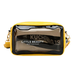 Acheter Petit sac bandoulière transparent mode jaune - TransparenceSac.com