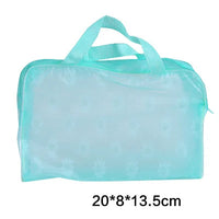 Trousse transparente à pois roses élégante - modèle Green - TransparenceSac.com