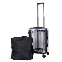 Valise translucide moderne avec sacoche intégrée - TransparenceSac.com