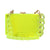 Sac Transparent Luxe Chaîne Dorée - modèle Fluorescent Green - TransparenceSac.com