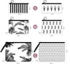 Trousse de toilette transparente motifs palmes