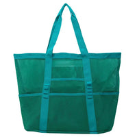 Sac de plage transparent avec pochettes multiples - modèle Green - TransparenceSac.com