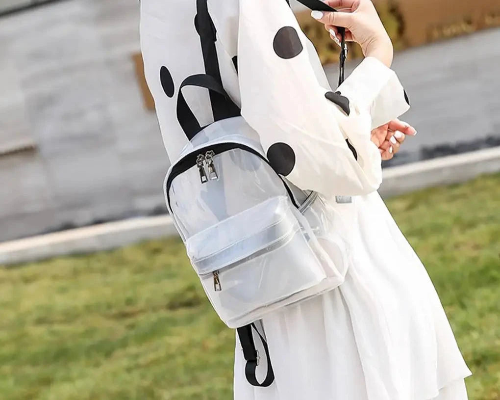 Sac à dos transparent tendance noir