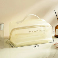Trousse transparente noire voyage fashion - modèle yellow - TransparenceSac.com