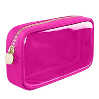 Trousse maquillage transparente rose élégante - modèle Red - TransparenceSac.com