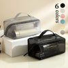 Trousse maquillage transparente rose fun