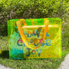 Sac shopping transparent joyeux irisé fashion