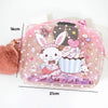 Pochette enfant transparente lapin kawaii