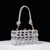 Sac à main transparent filet vert