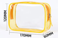 Sac Trousse Transparent Vert Compact Pratique - modèle Yellow - TransparenceSac.com