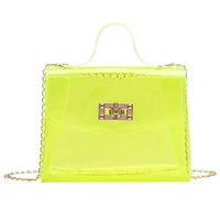 Sac a main transparent fashion orange élégant - modèle yellow - TransparenceSac.com