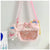Sac bandoulière transparent peluche rose kawaii - modèle Rose / 22X18X5cm - TransparenceSac.com