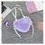 Sac cœur transparent rose fashion - modèle Light Purple - TransparenceSac.com