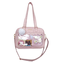 Sac bandoulière transparent mode pratique - modèle Pink - TransparenceSac.com
